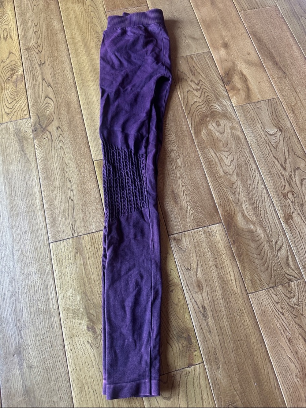 Nikibiki Purple Leggings with Textured Knee Panel
